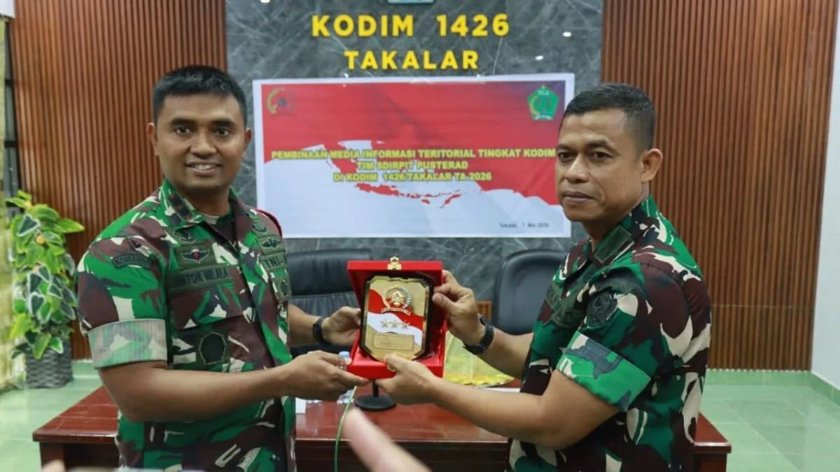 Kodim 1426/Takalar Terima Pembinaan Media Informasi Teritorial dari Tim SDIRPIT Pusterad