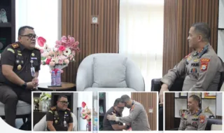 Kajari Takalar Terima Kunjungan Perpisahan Kapolres, Sinergi Penegakan Hukum Ditegaskan Tetap Solid