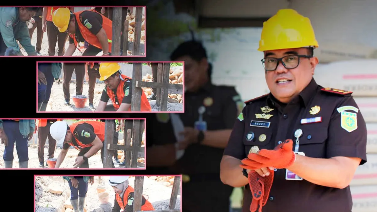 Kajari Takalar Letakkan Batu Pertama Pembangunan Rumah Dinas Pegawai