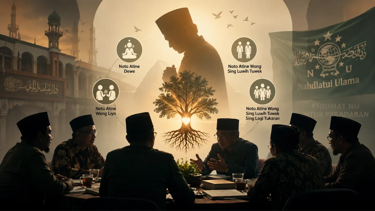 Ilustrasi filosofi kepemimpinan noto atine setelah Muktamar NU ke-35 di Jombang.