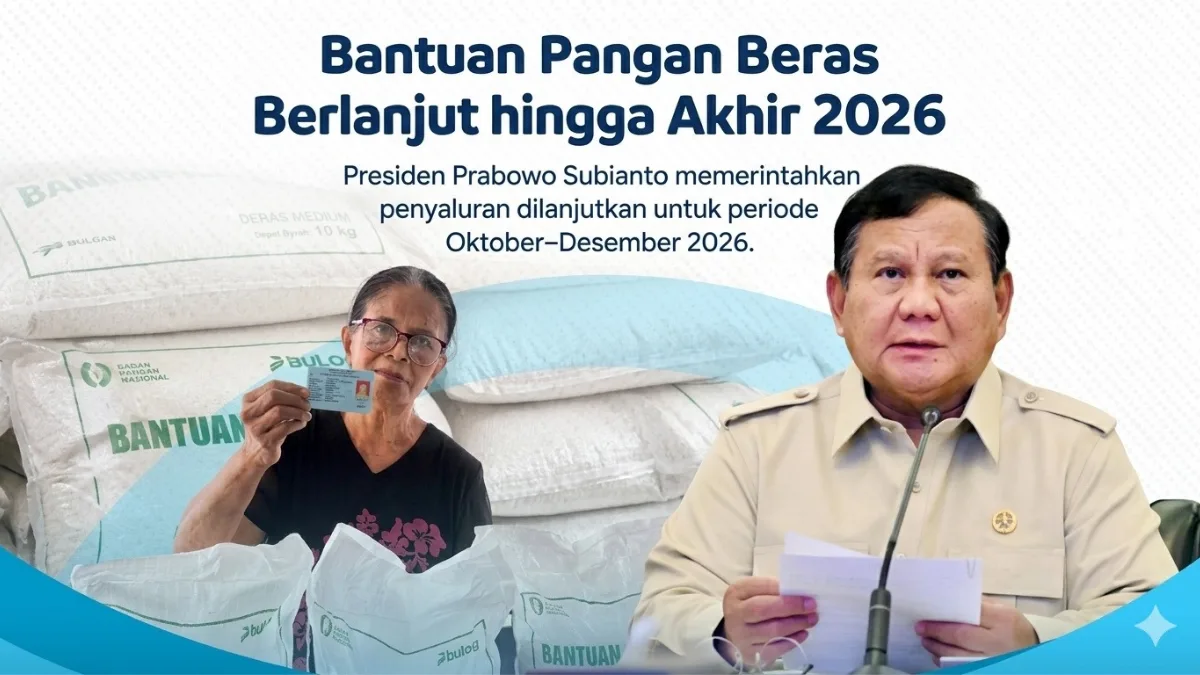 Bantuan Pangan Beras Dilanjutkan hingga Desember 2026