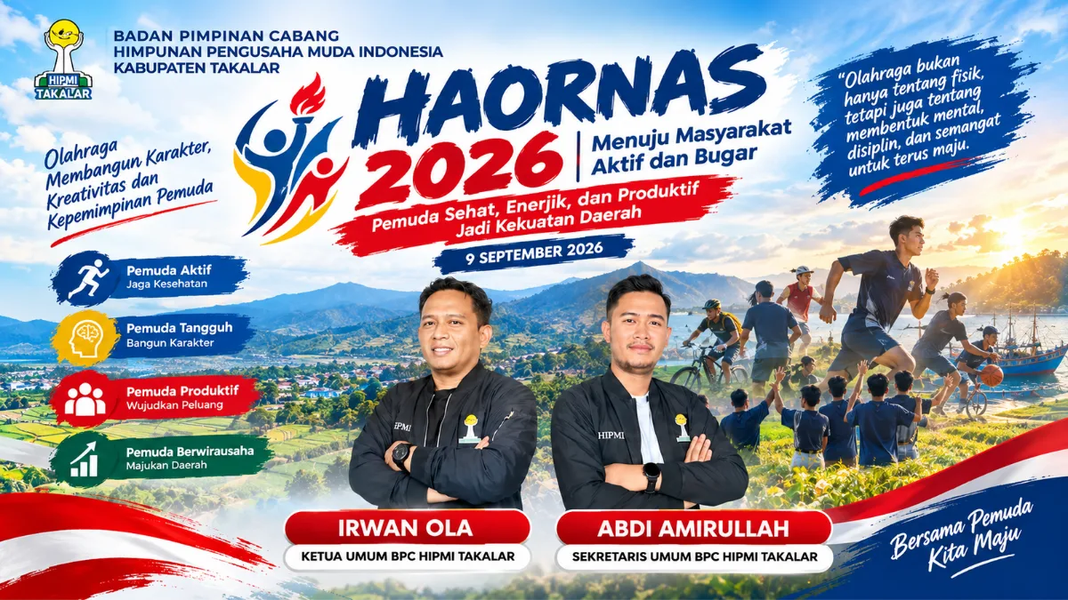 HIPMI Takalar: Pemuda Sehat, Enerjik, dan Produktif Jadi Kekuatan Daerah