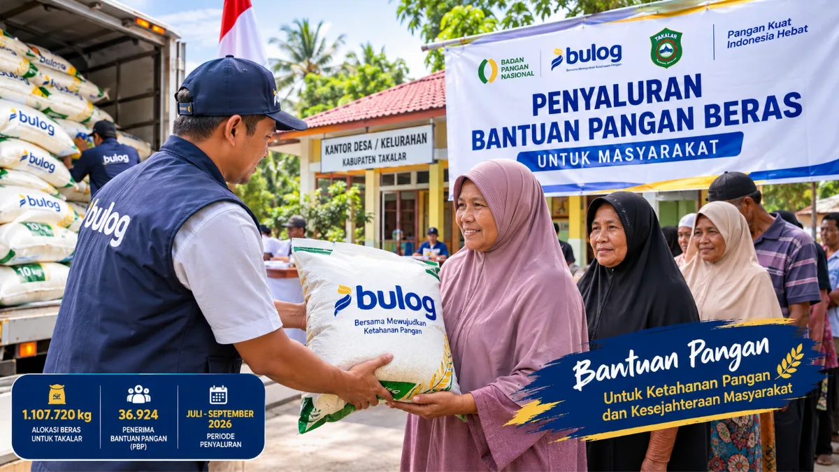 Penyaluran bantuan pangan beras Bulog kepada masyarakat di Kabupaten Takalar